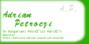 adrian petroczi business card